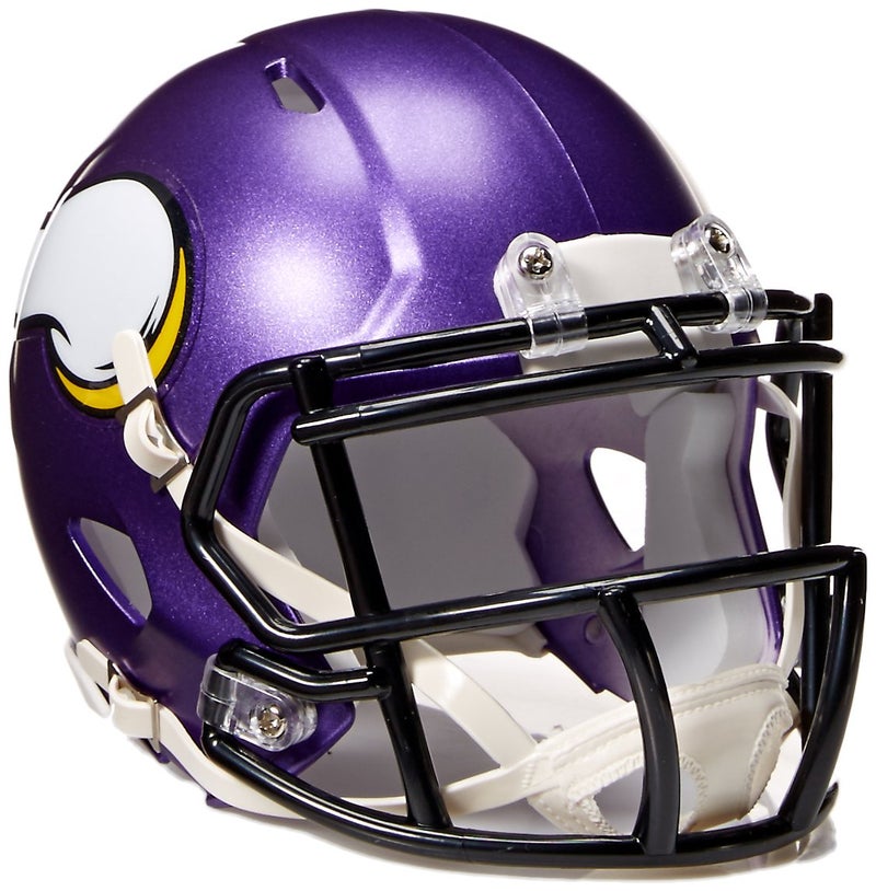 Riddell خوذة ميني سبييد من ريديل للبالغين غير محددة الجنس من فريق مينيسوتا فايكنغز، لون الفريق، مقاس واحد أمريكي - Image 1
